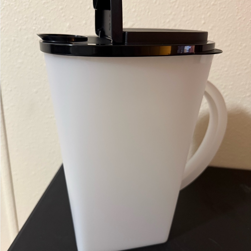 Tupperware Black and White Beverage Pitcher